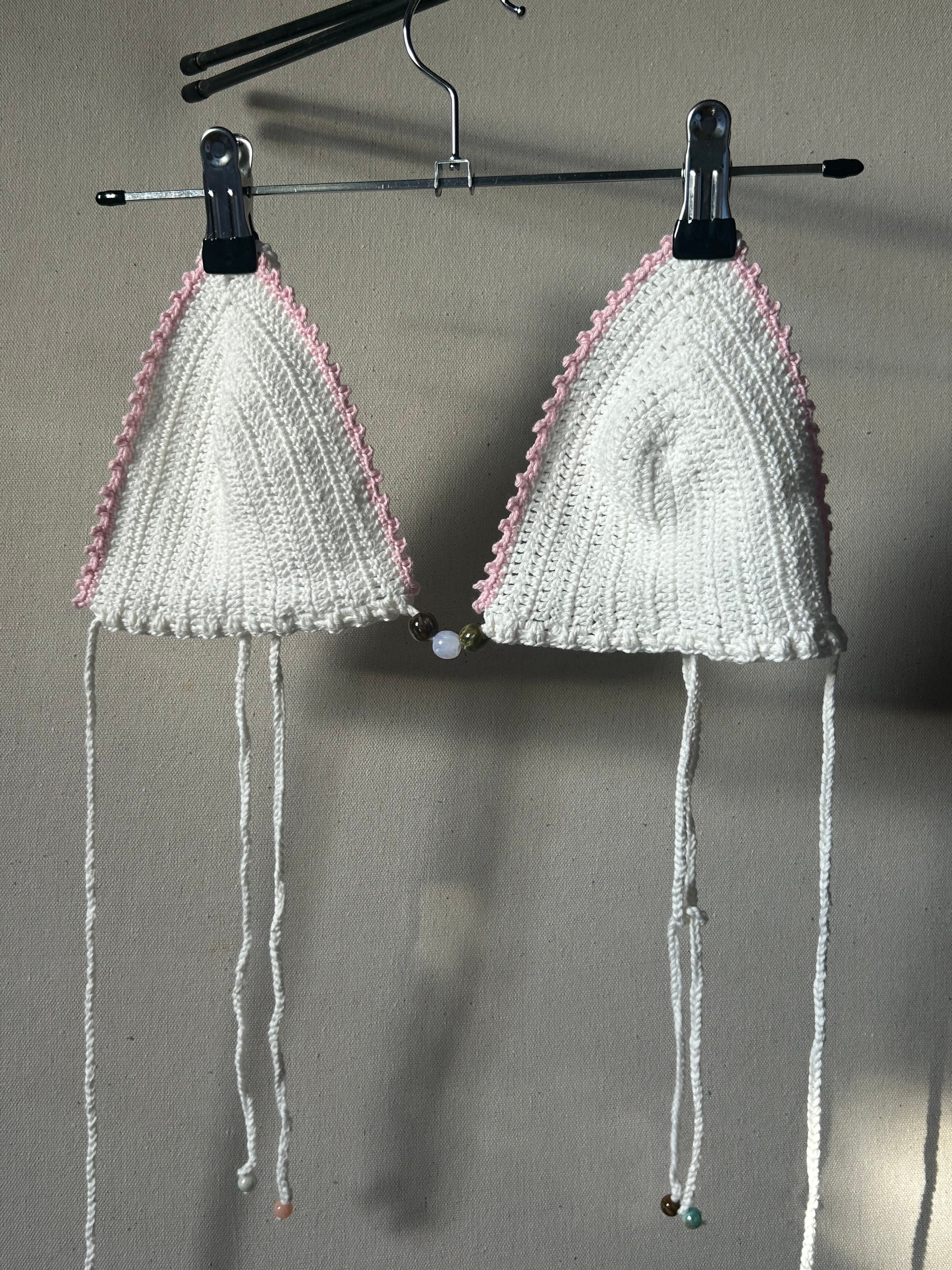 Pearl Crochet Bikini Set - Marshmellow