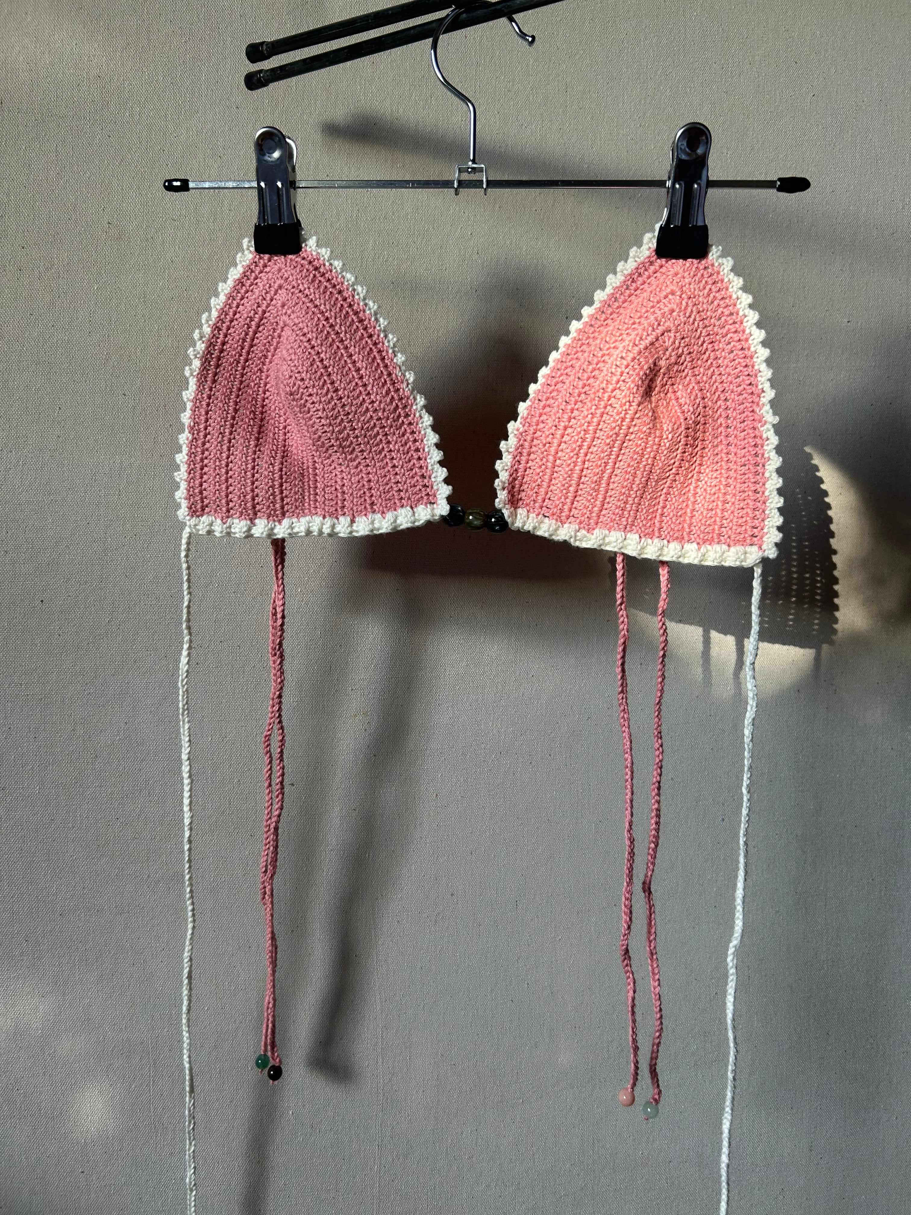 Pearl Crochet Bikini Set - Rose