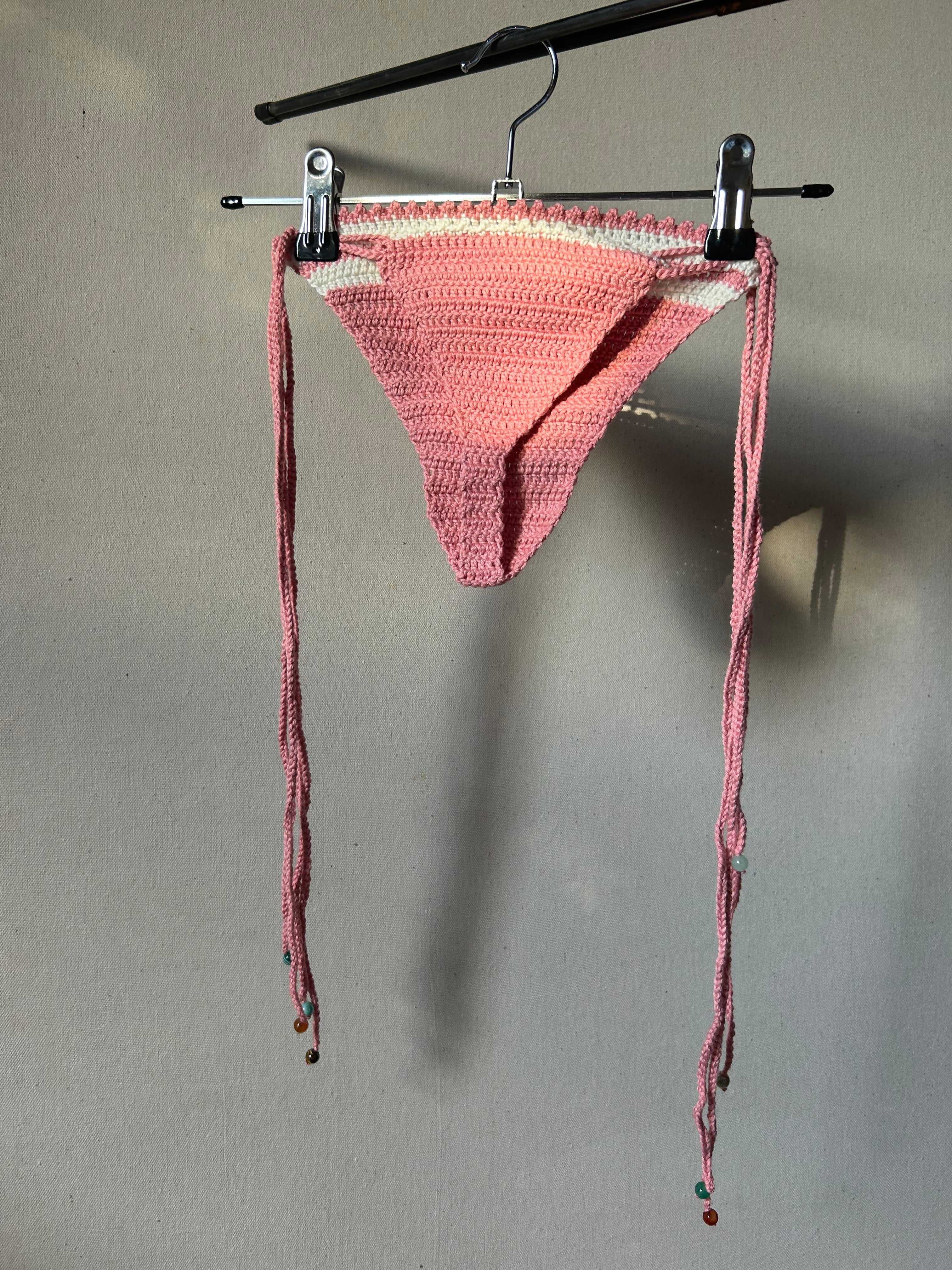 Pearl Crochet Bikini Set - Rose