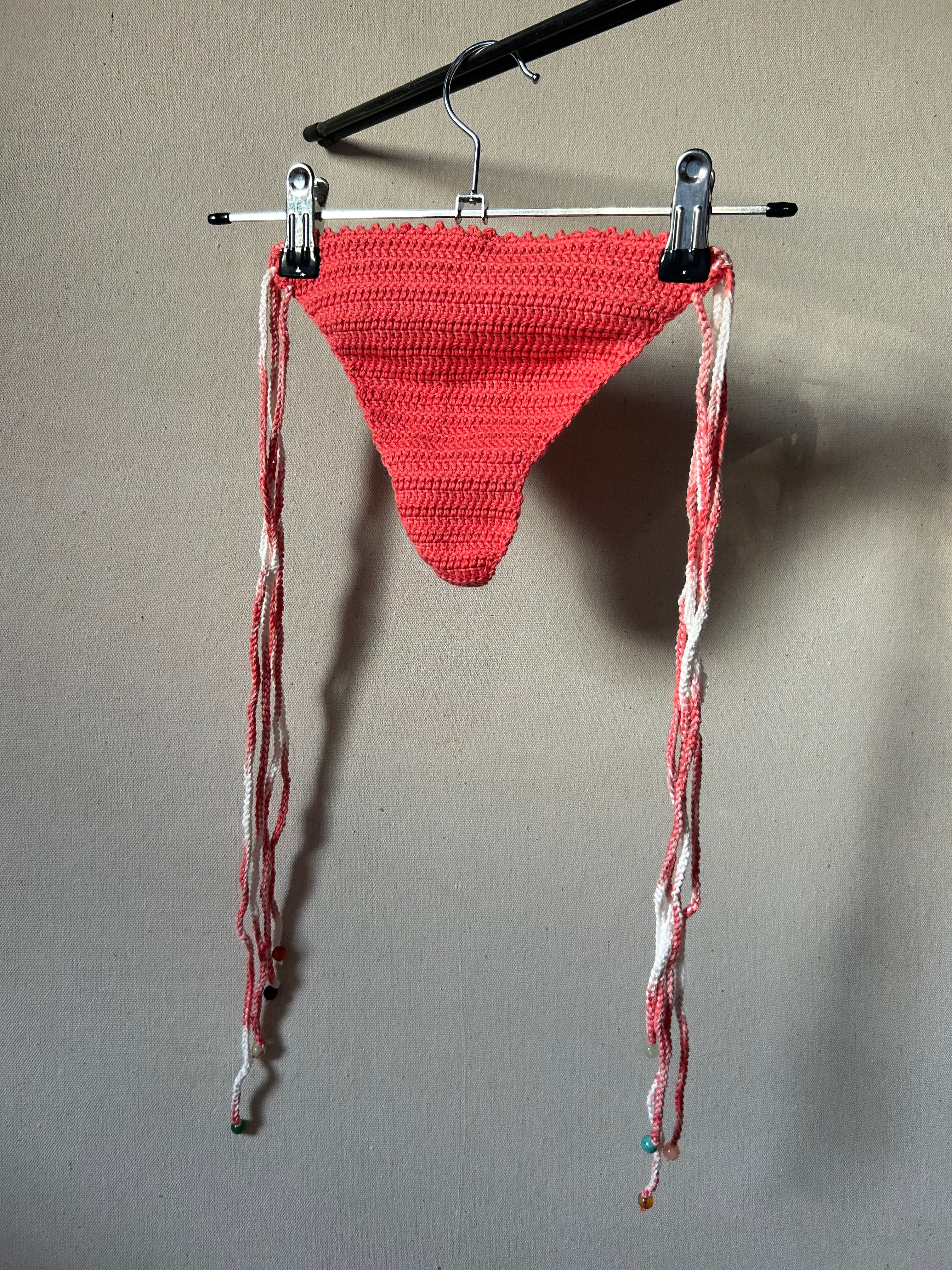 Seashell Crochet Bikini Set - Coral