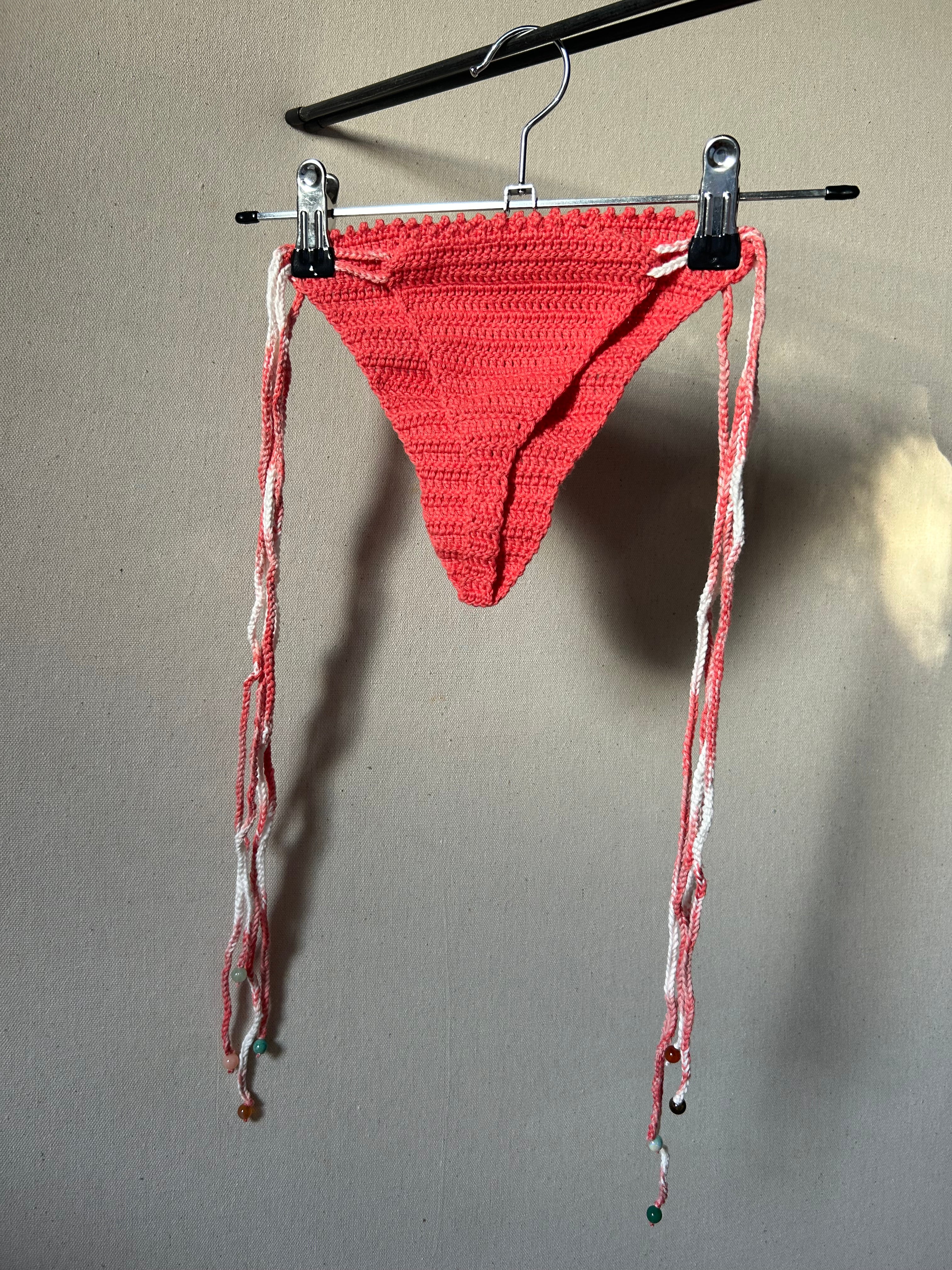 Seashell Crochet Bikini Set - Coral