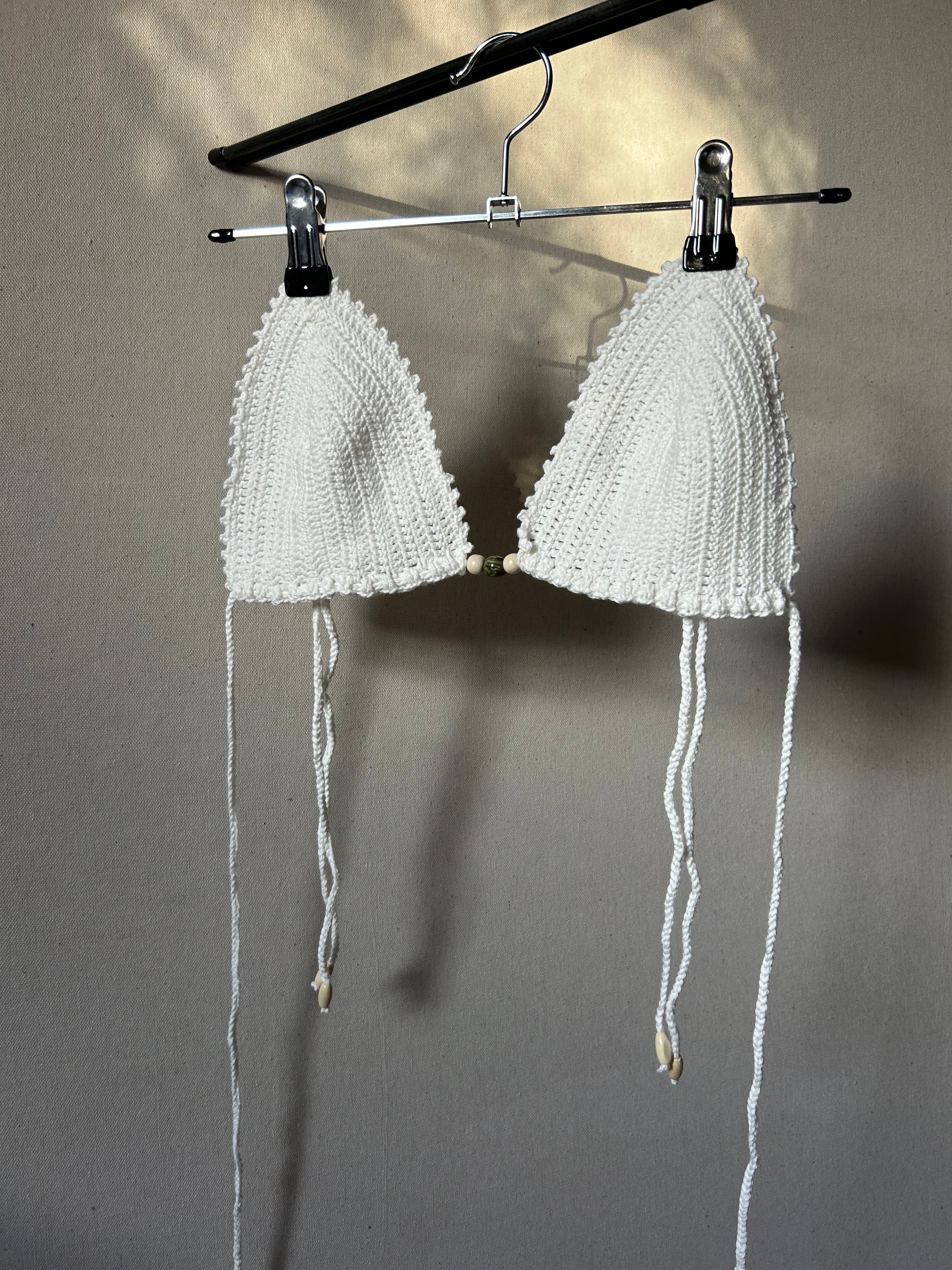 Seashell Crochet Bikini Set - Snow