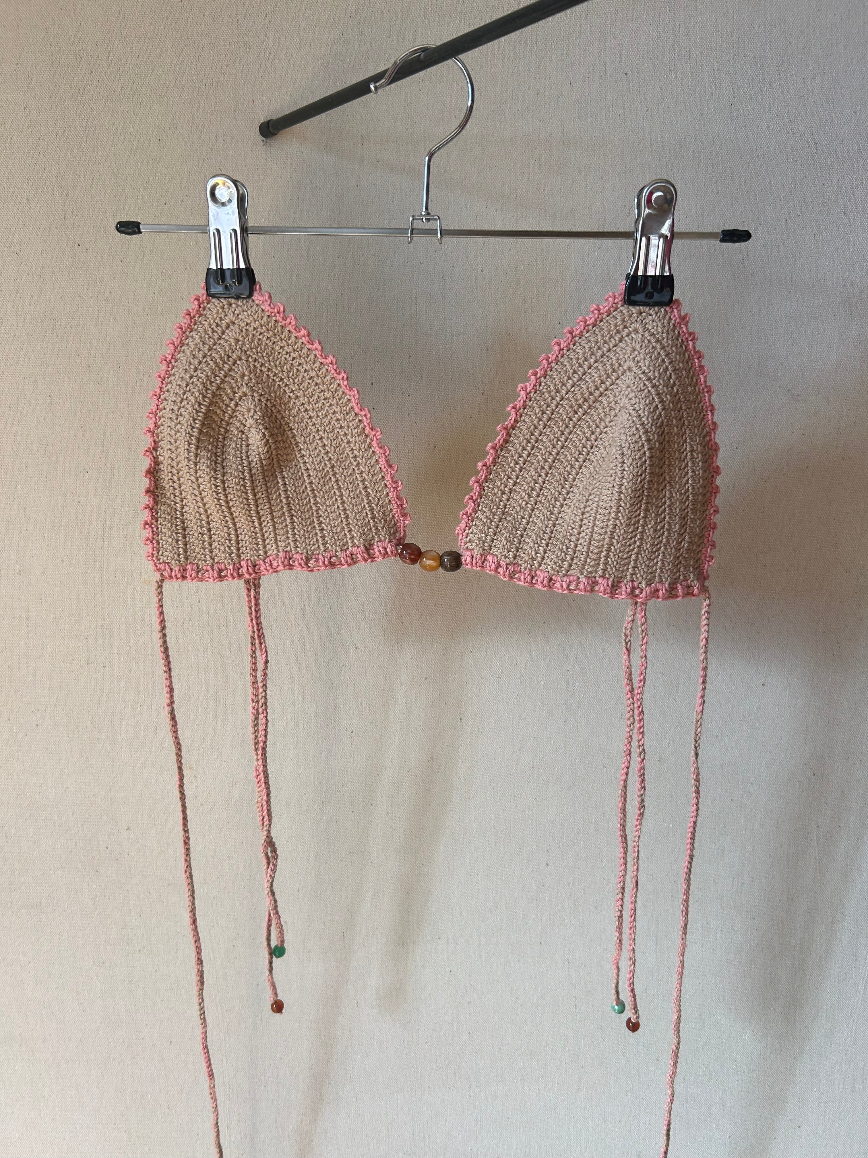 Pearl Crochet Bikini Set - Chesnut