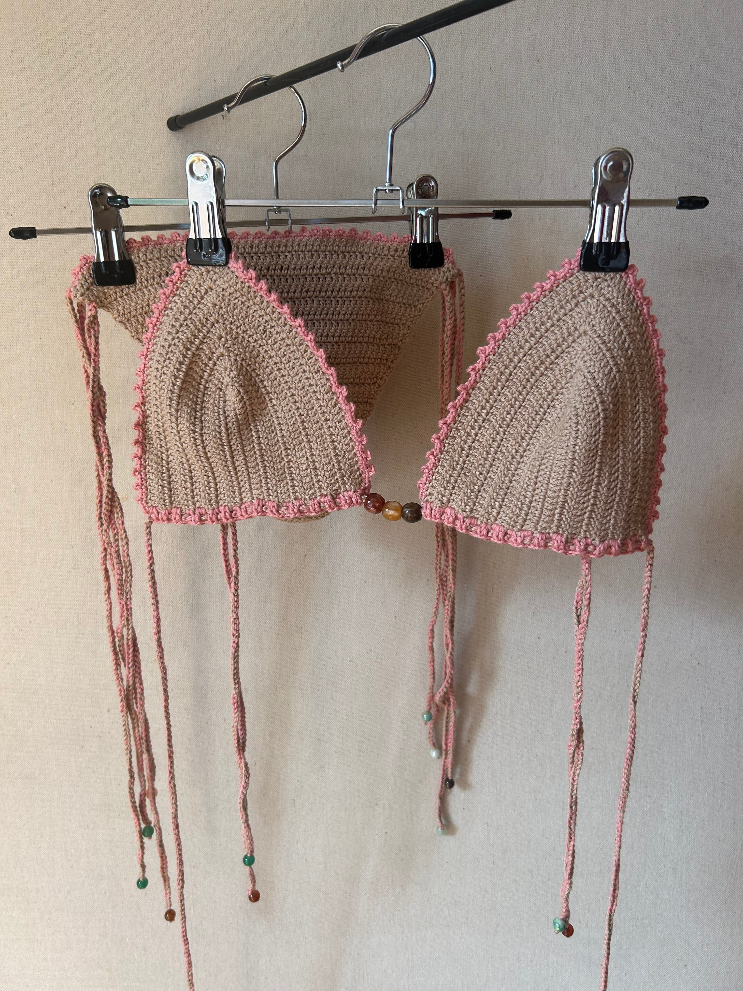 Pearl Crochet Bikini Set - Chesnut