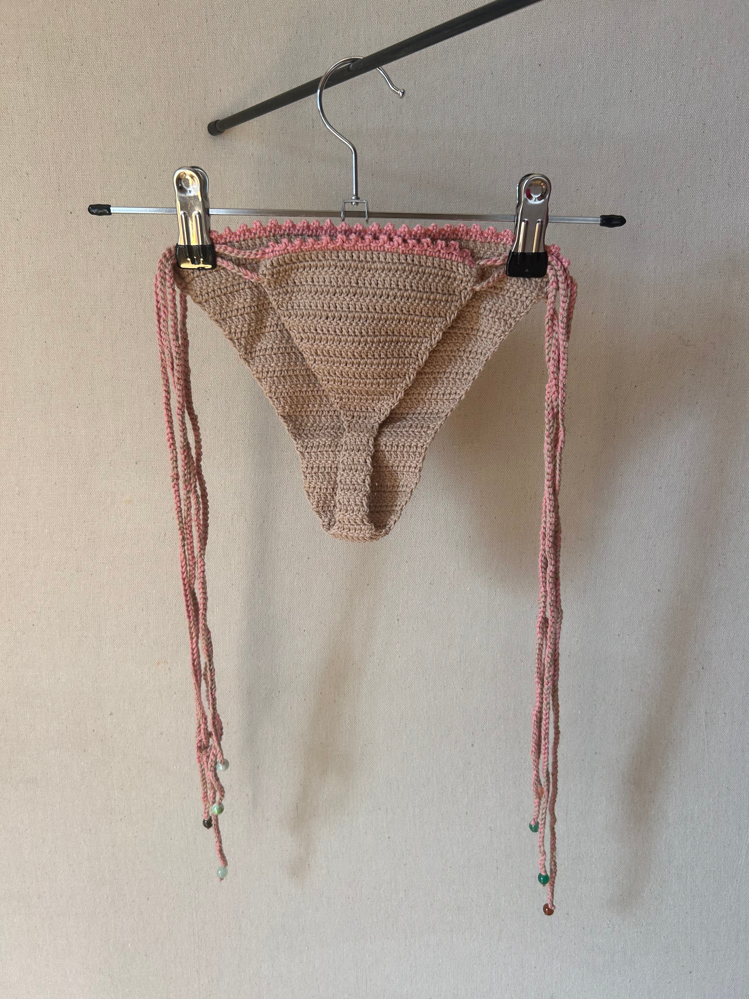 Pearl Crochet Bikini Set - Chesnut