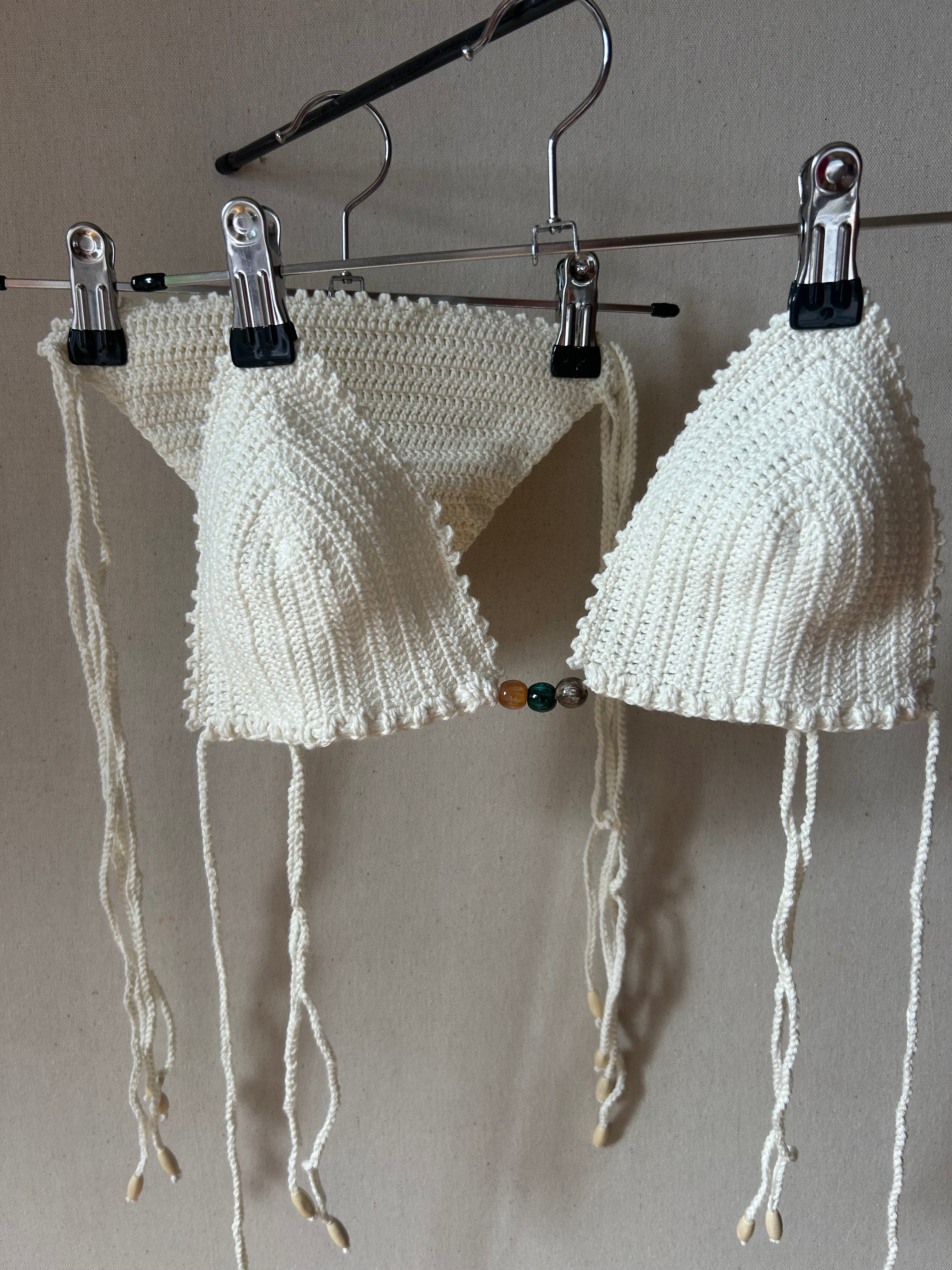 Seashell Crochet Bikini Set - Cloud