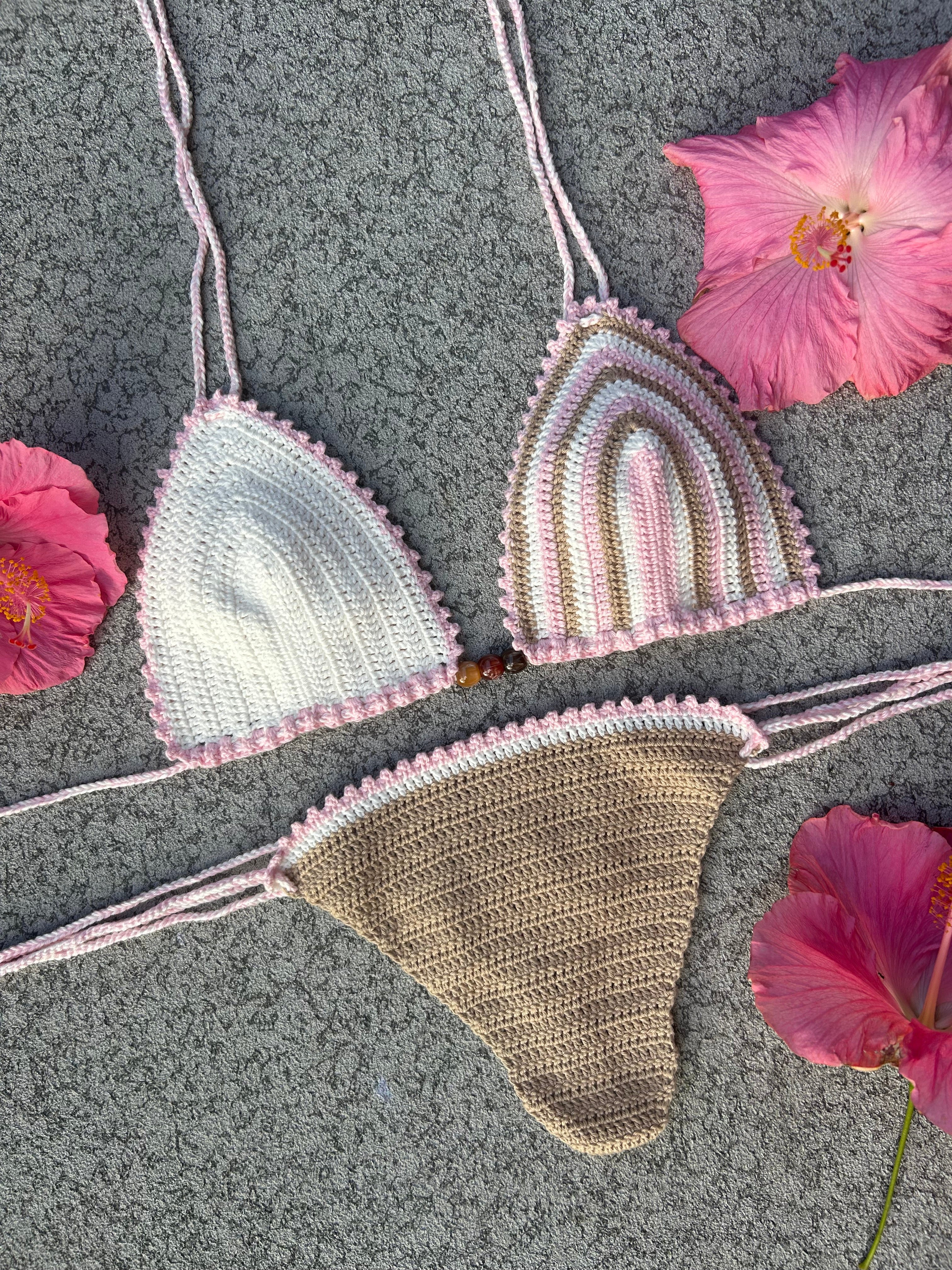 Aurora Crochet Bikini Set - Neapolitan