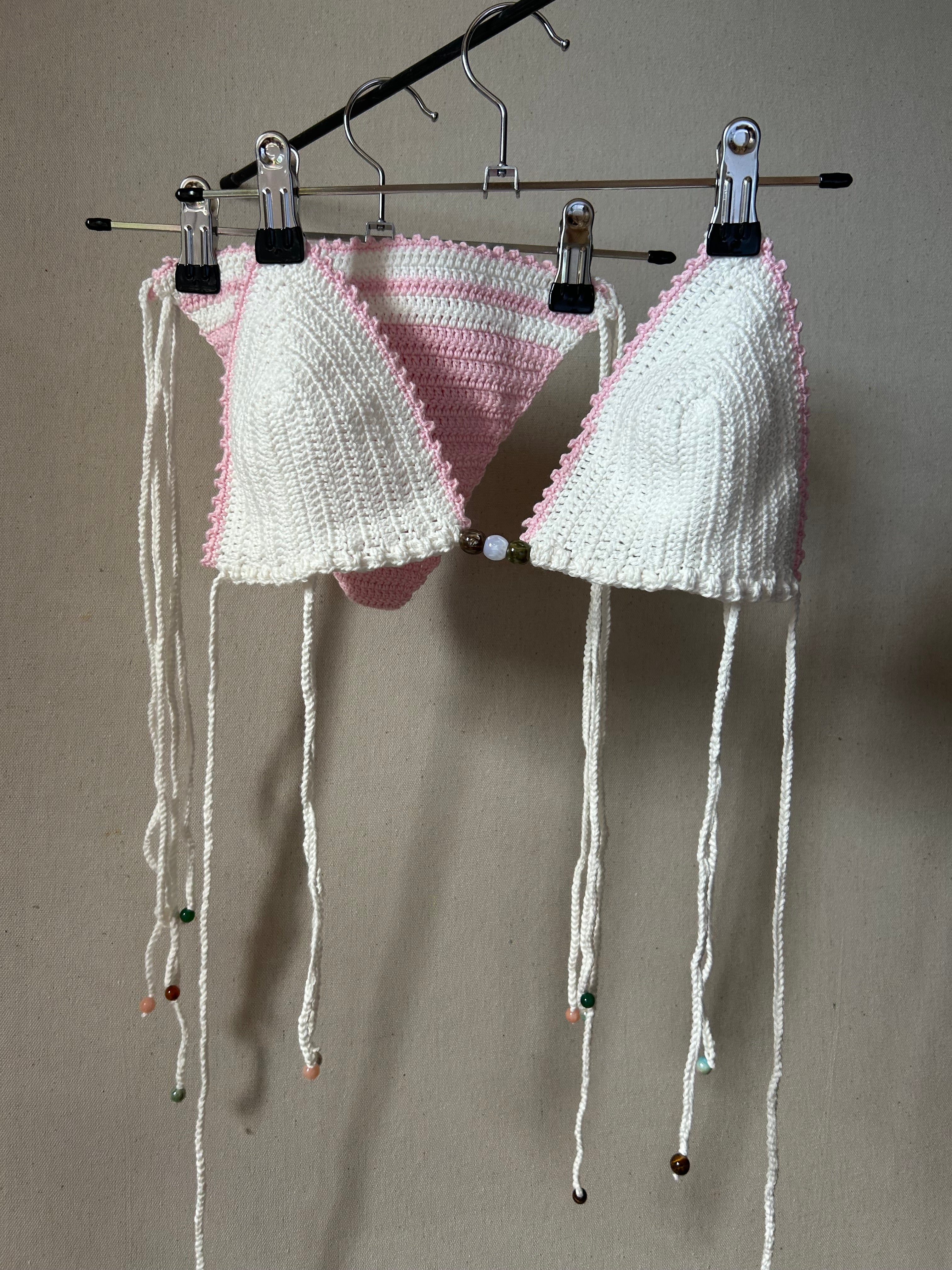 Pearl Crochet Bikini Set - Marshmellow