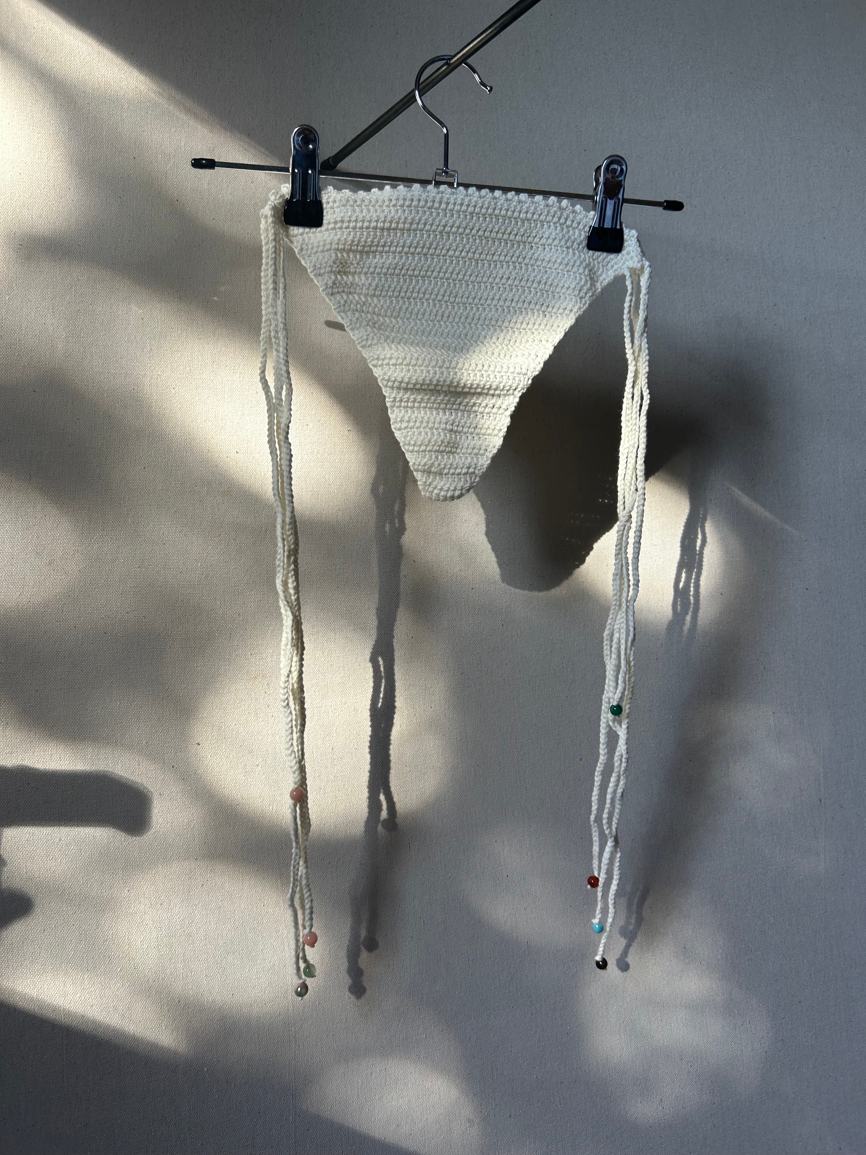 Pearl Crochet Bikini Set - Caramel