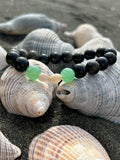 "Protection" Golden Obsidian & Green Aventurine Gemstone and Sterling Silver Charm Bracelet